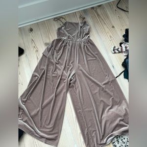 Urban Outfitters Mauve Velvet Jumpsuit